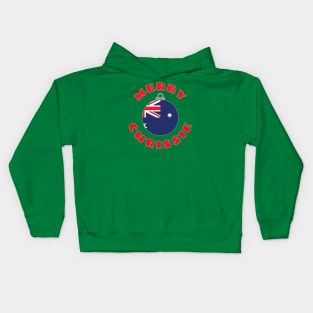 Merry Chrissie Australia Flag Christmas Ornament Kids Hoodie